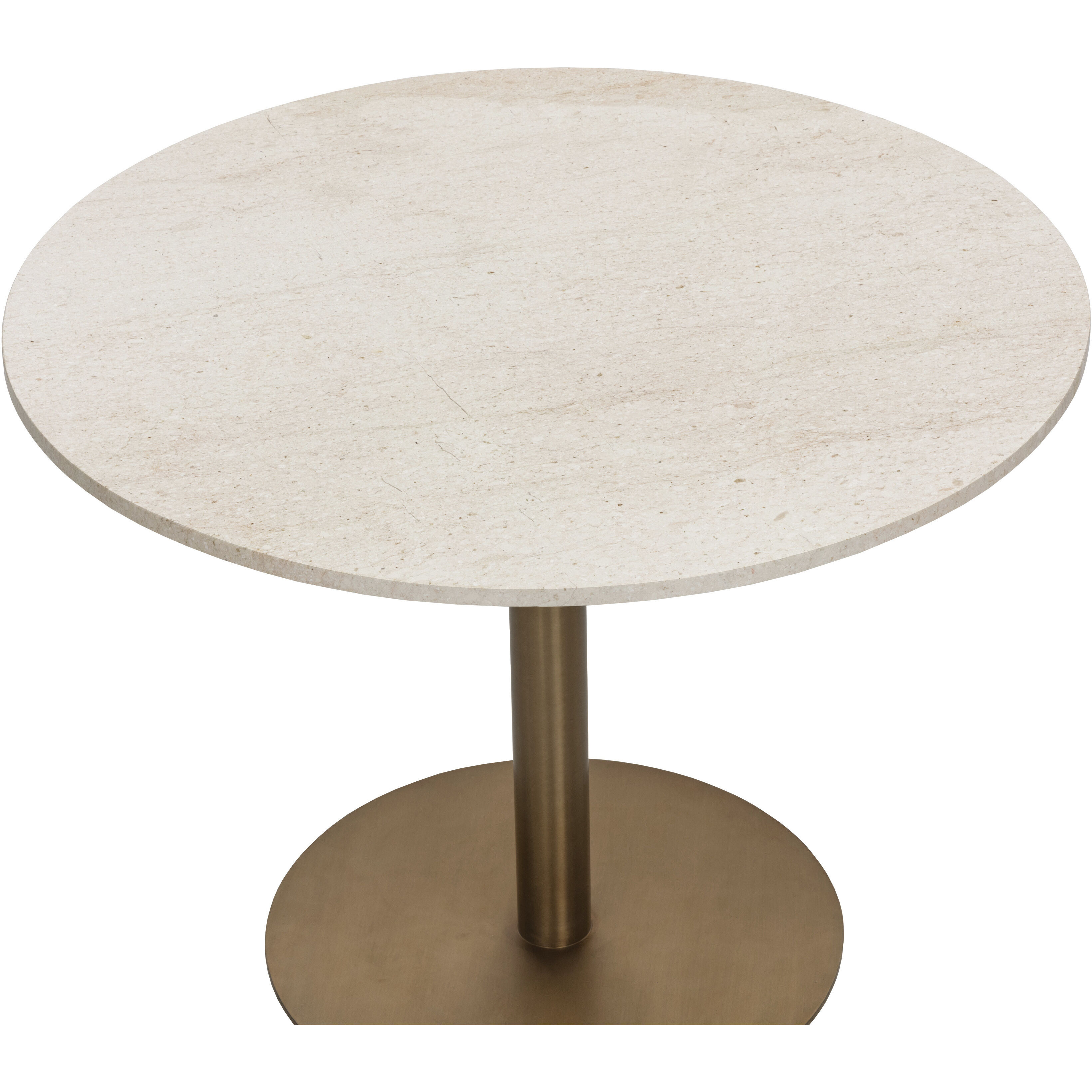 Iska Cream / Antique Brass Bistro Table